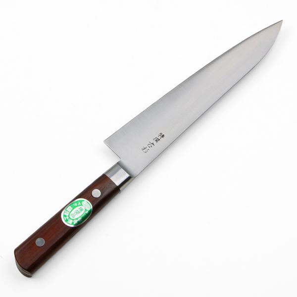 古杉 牛刀 180mm 両刃 日本鋼 共口金付き 合板柄 : ほんまもん ヤフー