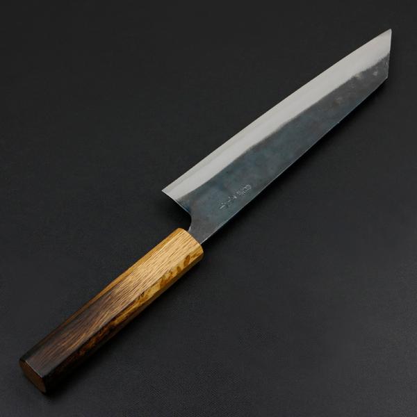 元兼 切付型 和牛刀 210mm 両刃 青紙スーパー 割込み 黒打ち仕上げ