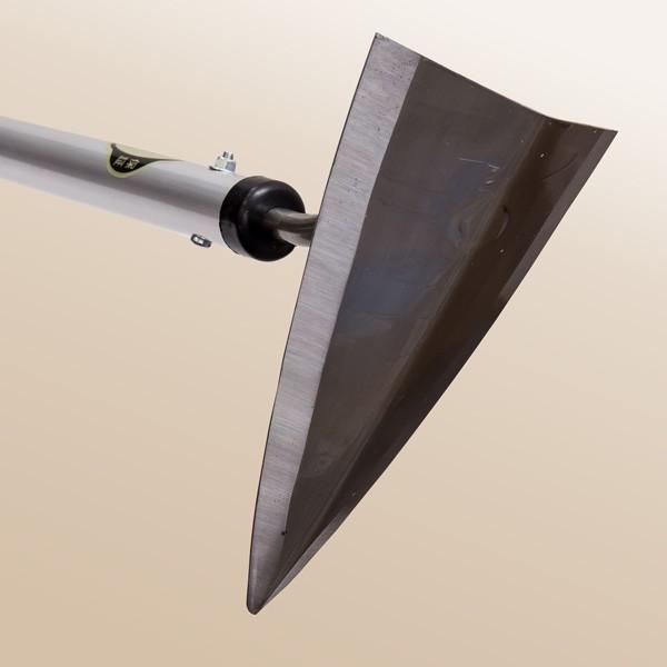 三角ホー 210mm ステンレス アルミ長柄 日本製 草刈り 鎌 : ほんまもん