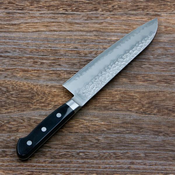 名入れ無料 青馬 三徳包丁 両刃 180mm 青紙スーパー鋼 割込み