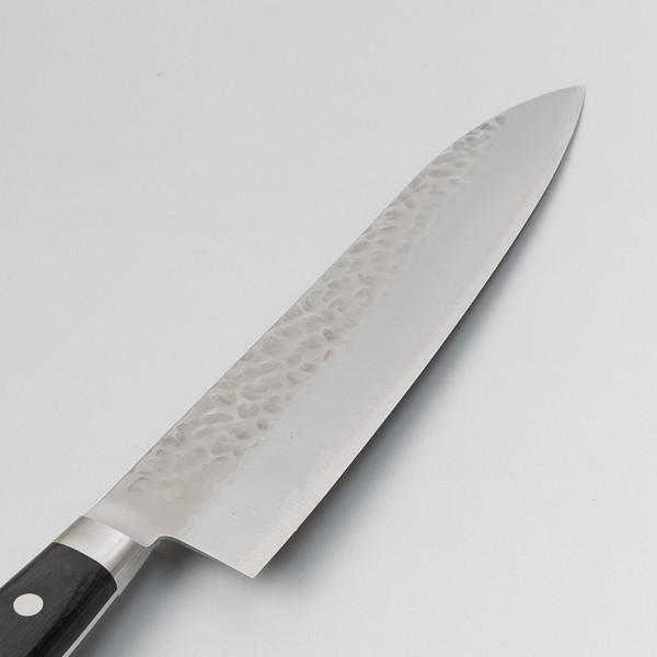 青馬 牛刀 両刃 210mm 青紙スーパー鋼 ステンレスクラッド槌目 共口金