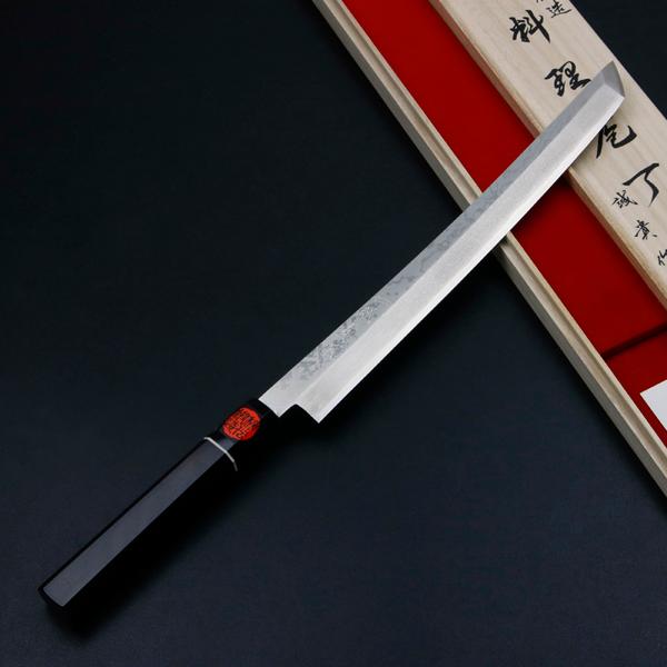 VG10 V金十号先丸蛸引包丁尺一黒たん柄