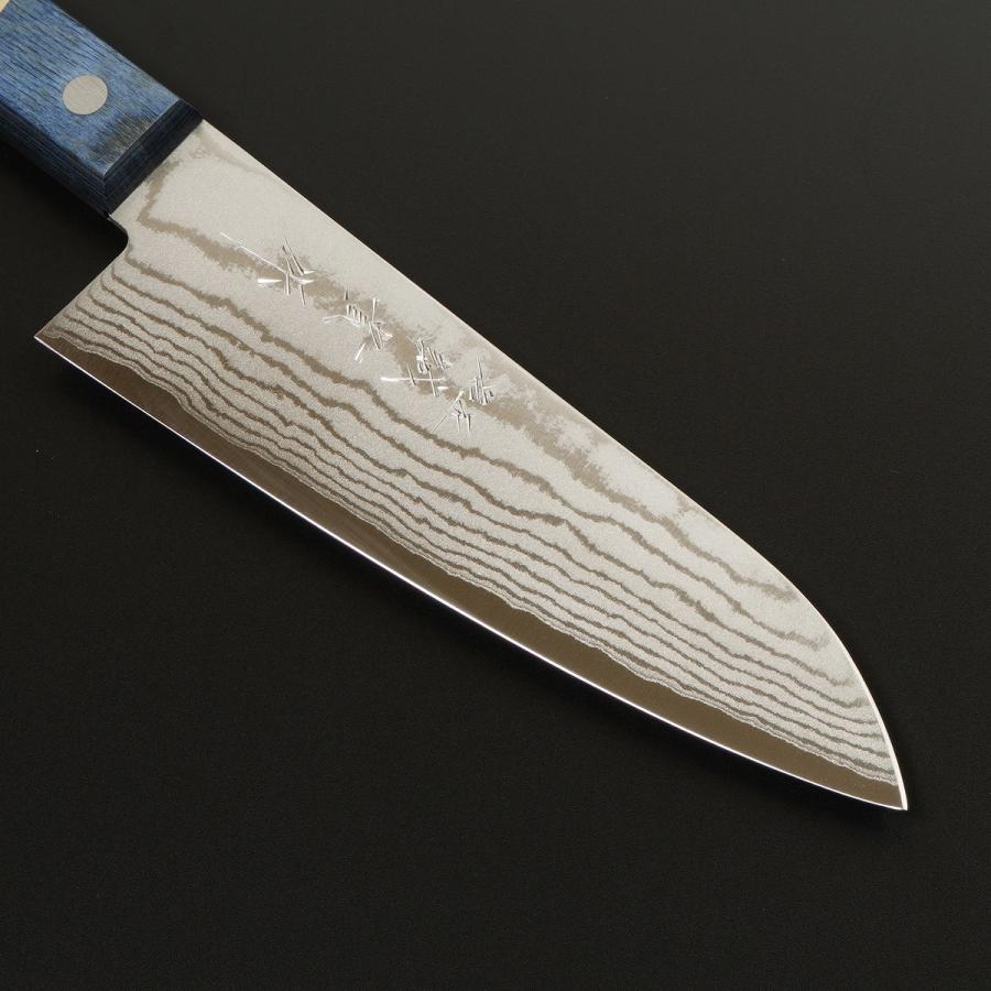 誠貴作 中三徳包丁 両刃 145mm V金10号 ステンレス ダマスカス 誠貴作 中三徳包丁 両刃 145mm V金10号 ステンレス ダマスカス