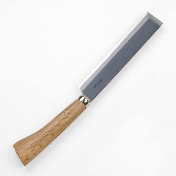 東周作 竹割鉈 両刃180mm 先刃型 青紙鋼 鞘付き ナタ : ほんまもん