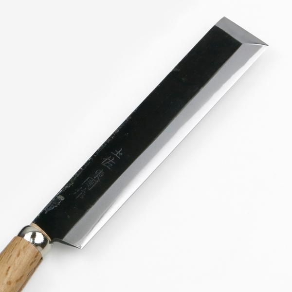 東周作 竹割鉈 両刃180mm 先刃型 青紙鋼 鞘付き ナタ : ほんまもん