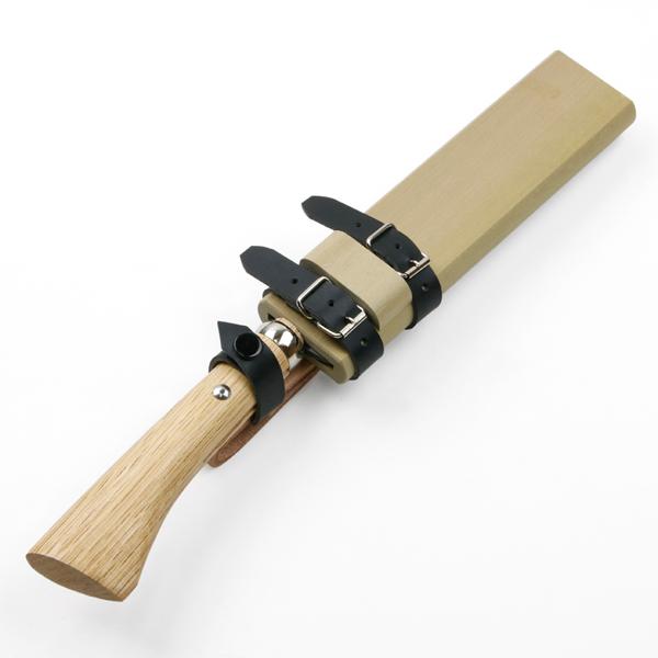 東周作 竹割鉈 両刃180mm 先刃型 青紙鋼 鞘付き ナタ : ほんまもん