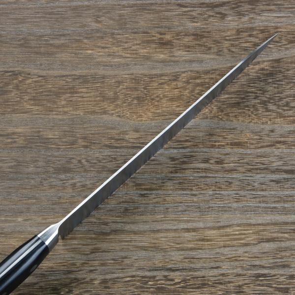 名入れ無料 筋引包丁 両刃 240mm V金10号 ステンレス ダマスカス模様