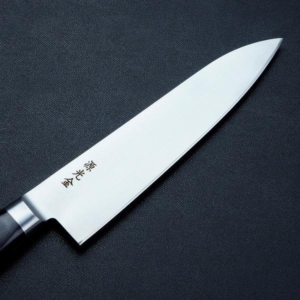 森本光一作　和牛刀 切付 黒打 包丁　8寸　白ニ鋼　ウェンジ白水牛八角柄 森本光一作 和牛刀 切付 黒打 包丁 8寸 白ニ鋼 ウェンジ