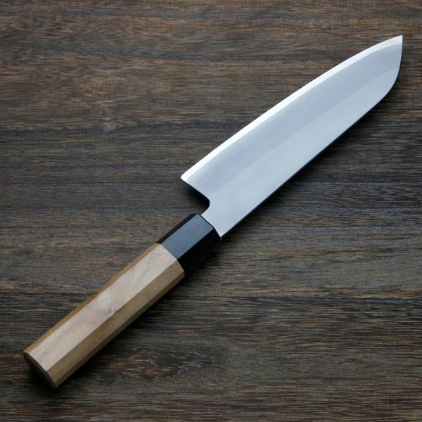 宏之作 三徳包丁 両刃 170mm 粉末ハイスHAP40鋼 割込み ステンレス