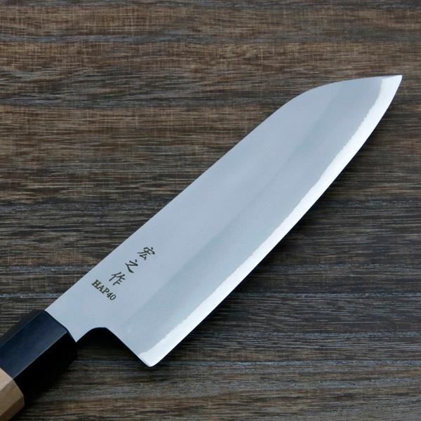 宏之作 三徳包丁 両刃 170mm 粉末ハイスHAP40鋼 割込み ステンレス