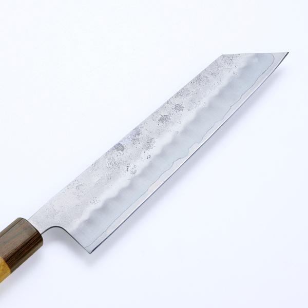牛刀 両刃 210mm 切付型 銀三ステンレス 割込み 梨地仕上げ 八角ケヤキ