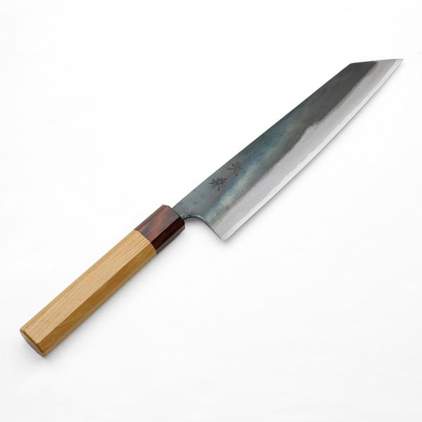 元兼 和牛刀 両刃 210mm 切付型 青紙1号 割込み 黒打ち仕上げ 切付