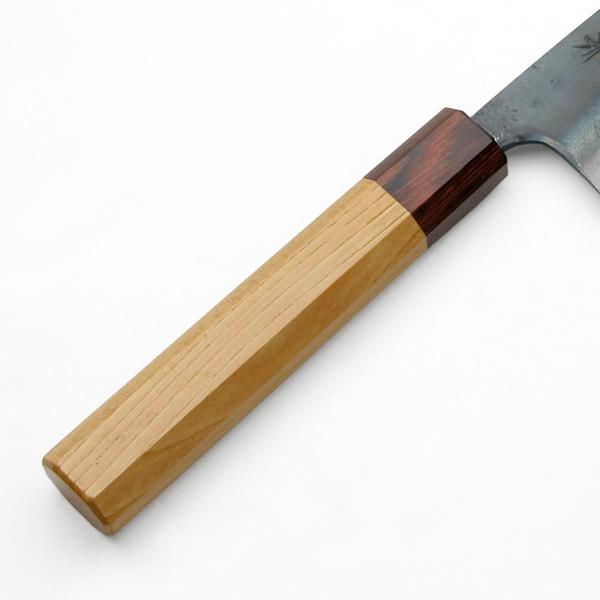 元兼 和牛刀 両刃 210mm 切付型 青紙1号 割込み 黒打ち仕上げ 切付