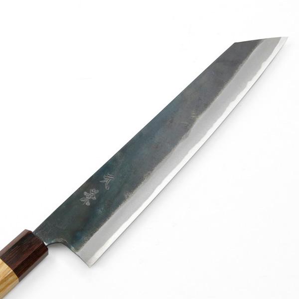 元兼 牛刀 両刃 240mm 切付型 青紙1号 割込み 黒打ち仕上げ 切付 包丁