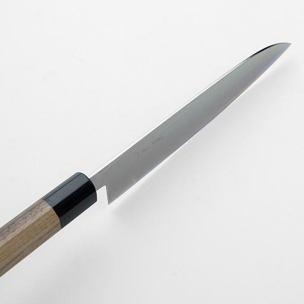 和三徳包丁 両刃 170mm クロマックス鋼 八角 ウォルナット柄 宏之作