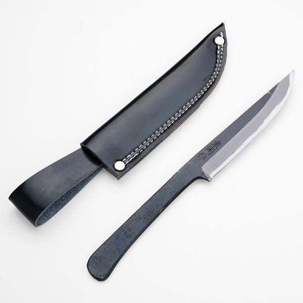 名入れ無料 東周作 共柄剣鉈 130mm 青紙2号 割込み 黒打ち仕上げ