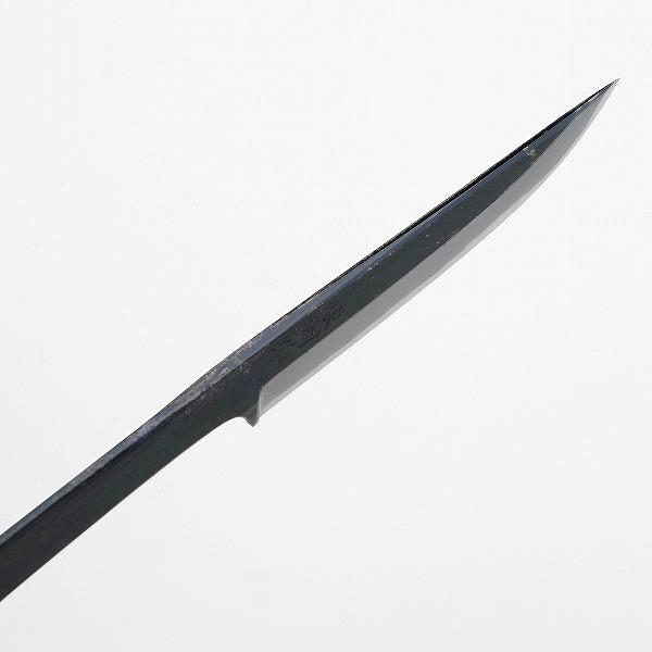 名入れ無料 東周作 共柄剣鉈 130mm 青紙2号 割込み 黒打ち仕上げ