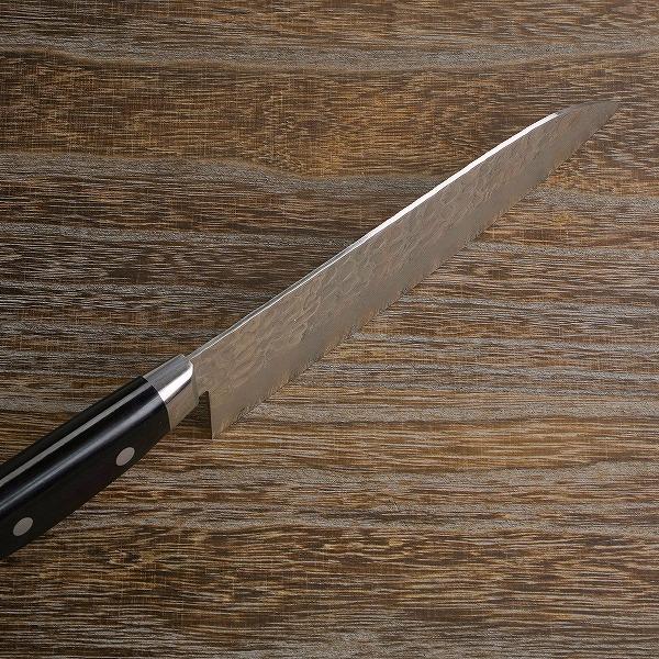 関の刃物 三徳包丁 180mm 鍛錬 VG10 33層 ダマスカス鋼 万能包丁 源明利