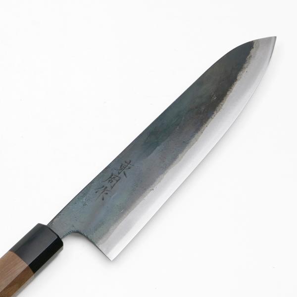 東周作 和牛刀 210mm 両刃 青紙1号 割込み 黒打ち仕上げ ウォルナット
