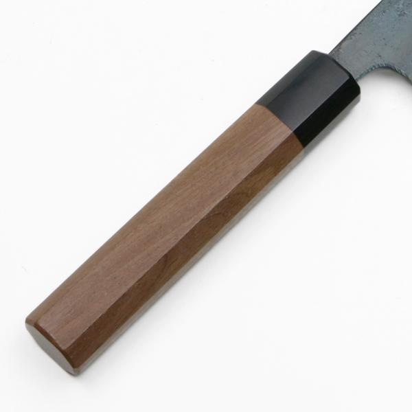 東周作 和牛刀 210mm 両刃 青紙1号 割込み 黒打ち仕上げ ウォルナット