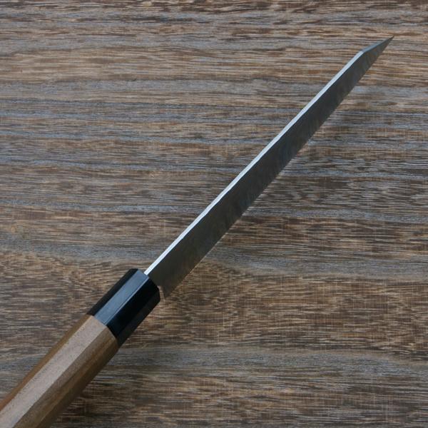 清兼 文化包丁 両刃 165mm V金10号 三層鋼 槌目仕上げ 八角クルミ柄