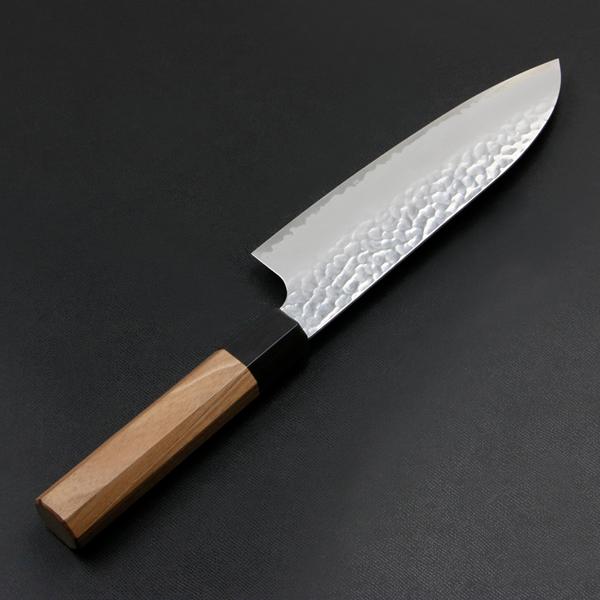 宏之作 和三徳包丁 170mm 両刃 粉末ハイス HAP40鋼 割込み ステンレス