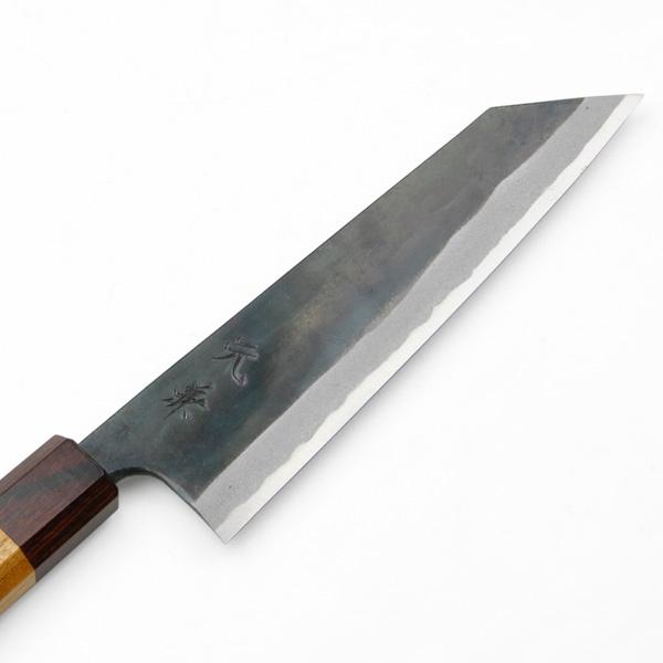 元兼 切付型 牛刀 165mm 両刃 青紙1号 割込み 黒打ち仕上げ 切付 包丁