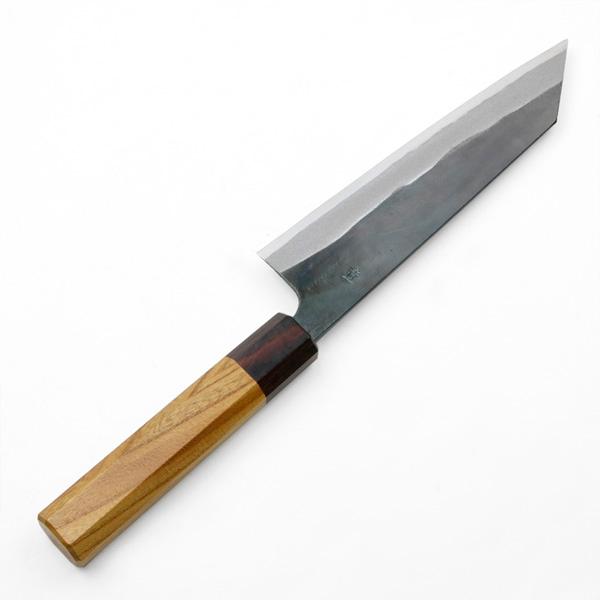 元兼 文化包丁 165mm 両刃 青紙1号 割込み 黒打ち仕上げ 切付 包丁