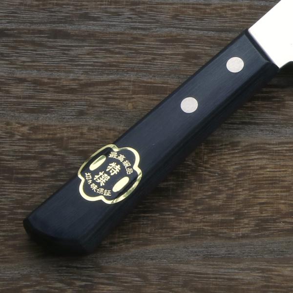 源 清兼 三徳包丁 両刃 165mm 白紙2号 DP割込み ステンレス 薄刃仕上げ