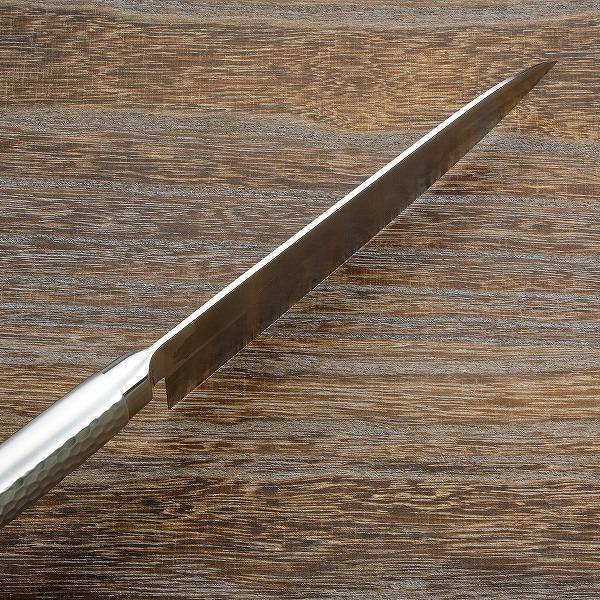 名入れ無料 牛刀 両刃 180mm モリブデンバナジウム鋼 共柄 ステンレス