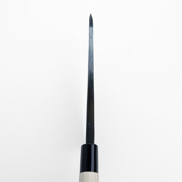 出刃包丁 両刃 165mm 白紙1号 割込み黒打ち仕上げ 東周作 高級品 日本
