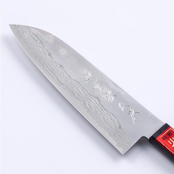 名入れ無料 重宏別作 三徳包丁 両刃 170mm V金10号 ステンレス