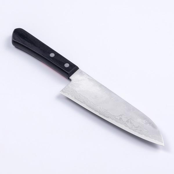 名入れ無料 重宏別作 三徳包丁 両刃 170mm V金10号 ステンレス