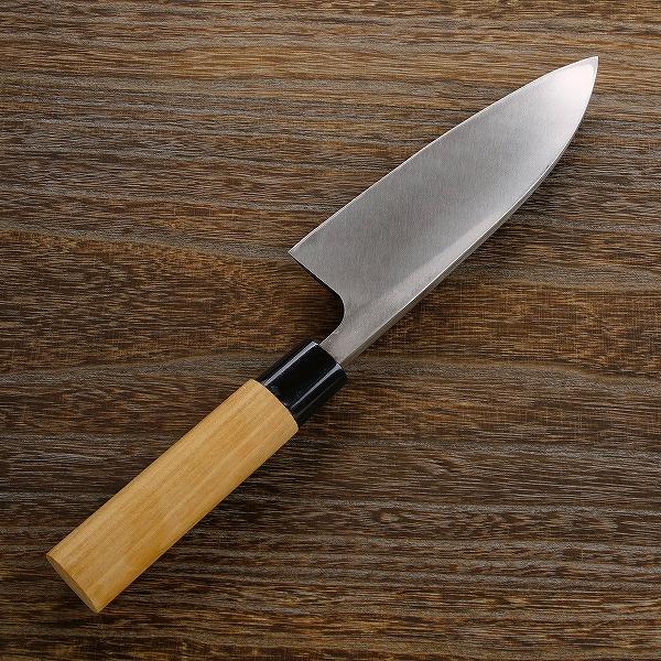 名入れ無料 出刃包丁 片刃 165mm 銀三ステンレス 桜柄 一般家庭用 日本