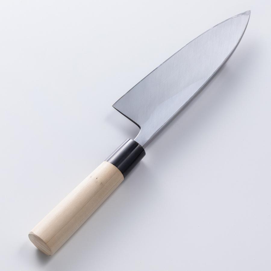 堺元兼 出刃包丁 片刃 165mm 白紙2号 刃金つけ 水牛柄 木鞘付 堺元兼 出刃包丁 片刃 165mm 白紙2号 刃金つけ 水牛柄 木鞘付