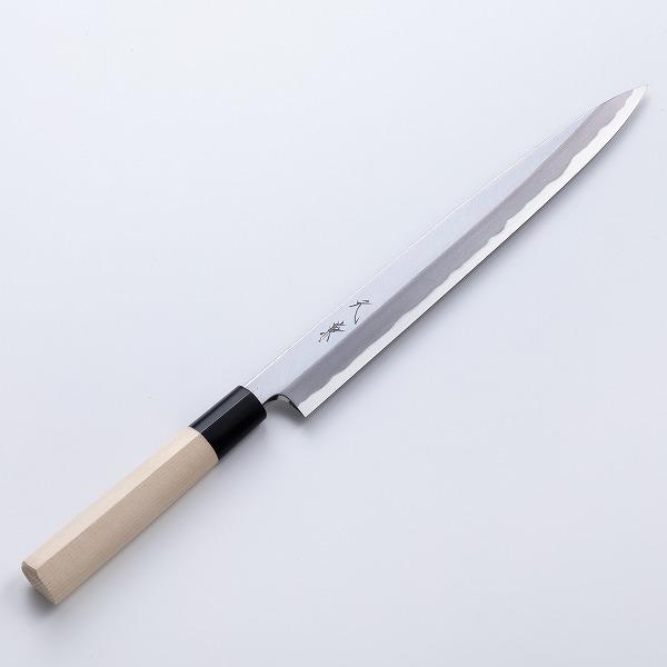 堺元兼 刺身包丁 柳刃包丁 270mm 白紙2号 刃金つけ 水牛柄 木鞘 堺元兼 刺身包丁 柳刃包丁 270mm 白紙2号 刃金つけ 水牛柄 木鞘