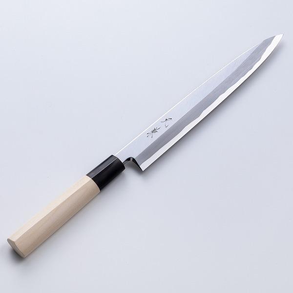 堺元兼 刺身包丁 柳刃包丁 210mm 白紙2号 刃金つけ 水牛柄 木鞘 堺元兼 刺身包丁 柳刃包丁 210mm 白紙2号 刃金つけ 水牛柄 木鞘