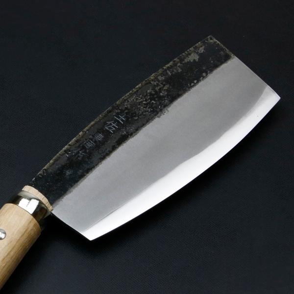 東周作 極上 枝打鉈 オタフク型500g 青紙鋼 鞘付き ナタ 土佐打