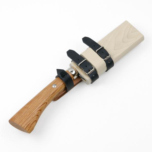 東周作 竹割鉈 両刃120mm 青紙鋼 鞘付き : ほんまもん ヤフーショップ