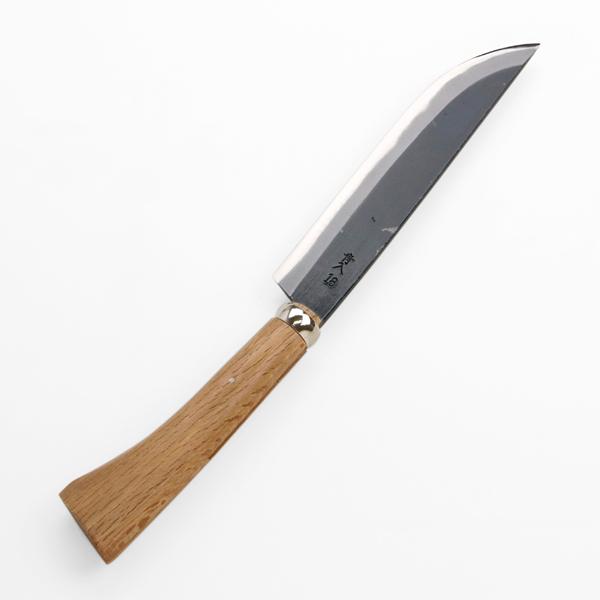 アウトドア用 黒打剣ナタ 180mm 青紙鋼 ツバなし 鞘付き : ほんまもん