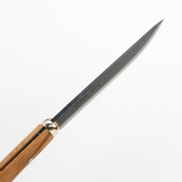 アウトドア用 黒打剣ナタ 180mm 青紙鋼 ツバなし 鞘付き : ほんまもん
