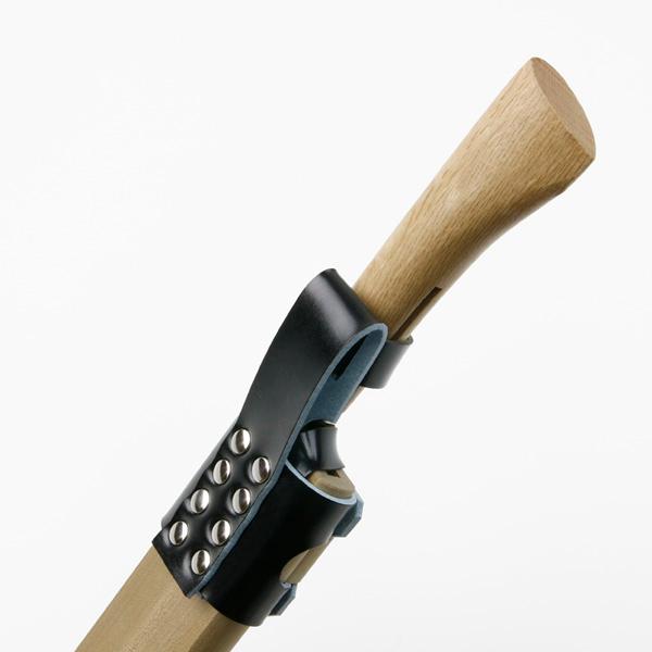 アウトドア用 黒打剣ナタ 180mm 青紙鋼 ツバなし 鞘付き : ほんまもん