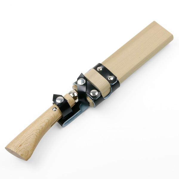 アウトドア用 黒打剣ナタ 180mm 青紙鋼 ツバなし 鞘付き : ほんまもん