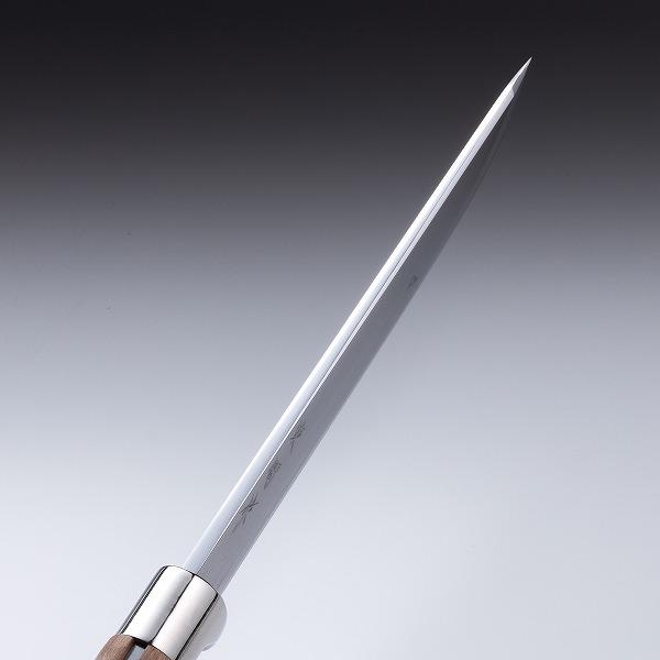 東周作 極上 腰鉈 片刃210mm 細身 青紙鋼 鞘付き 本職向け 東周作 極上 腰鉈 片刃210mm 細身 青紙鋼 鞘付き 本職向け