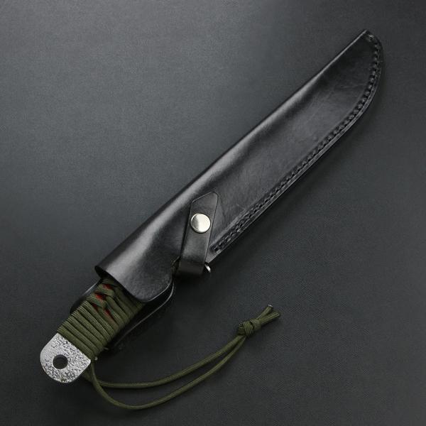 名入れ可能 雲流 青紙鋼 アウトドア用ナイフ 210mm ダマスカス ロープ