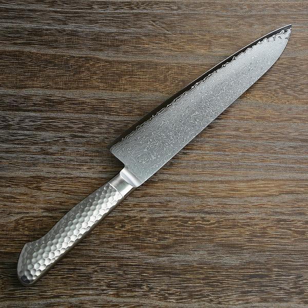 名入れ無料 牛刀 両刃 240mm ステン&ニッケル 63層鋼 名入れ無料 牛刀 両刃 240mm ステン&ニッケル 63層鋼