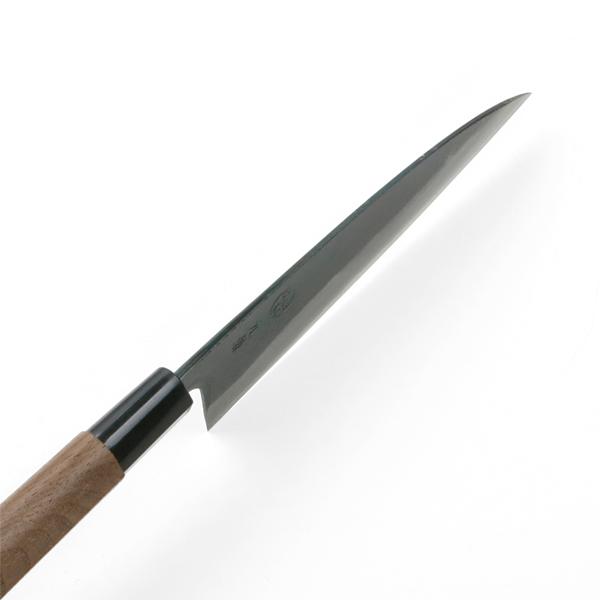 47 青鋼 黒打舟行 150mm 舟行包丁 150mm 両刃 鍛造 黒打 元兼 青紙鋼 日本製 : ほんまもん