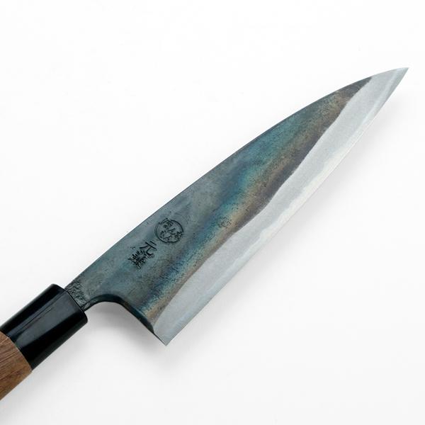 舟行包丁 165mm 両刃 鍛造 黒打 元兼 青紙鋼 日本製 : ほんまもん