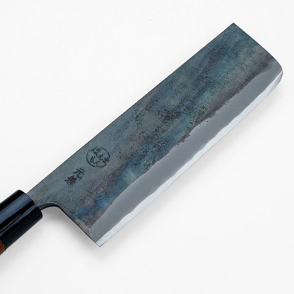 元兼 菜切り包丁 両刃 165mm 青紙スーパー 割込 黒打ち仕上げ 元兼 菜切り包丁 両刃 165mm 青紙スーパー 割込 黒打ち仕上げ