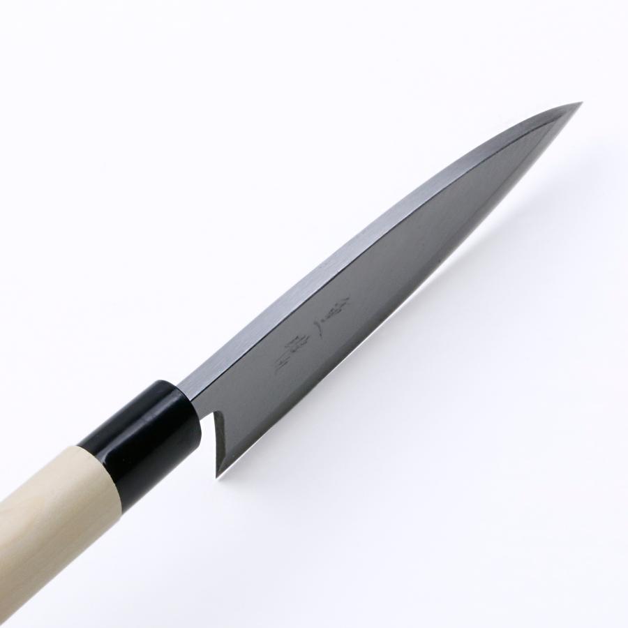 堺重勝 出刃包丁 片刃 135mm 白二 鋼付き 日本製 一般家庭用